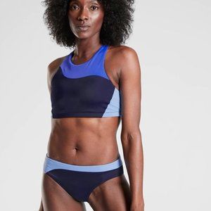 Athleta Freestyle Colorblock High Neck Bikini Top